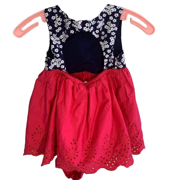 NWOT Gymboree Floral Eyelet Cutout Back Dress 3-6 Months - Picture 6 of 7